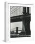 Brooklyn Bridge and Manhattan Bridge, New York, c. 1946-Brett Weston-Framed Photographic Print