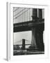 Brooklyn Bridge and Manhattan Bridge, New York, c. 1946-Brett Weston-Framed Premium Photographic Print