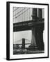 Brooklyn Bridge and Manhattan Bridge, New York, c. 1946-Brett Weston-Framed Premium Photographic Print