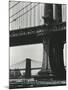 Brooklyn Bridge and Manhattan Bridge, New York, c. 1946-Brett Weston-Mounted Premium Photographic Print