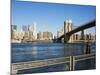 Brooklyn Bridge and Manhattan from Fulton Ferry Landing, Brooklyn, New York City, USA-Amanda Hall-Mounted Photographic Print