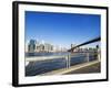 Brooklyn Bridge and Manhattan from Fulton Ferry Landing, Brooklyn, New York City, USA-Amanda Hall-Framed Photographic Print