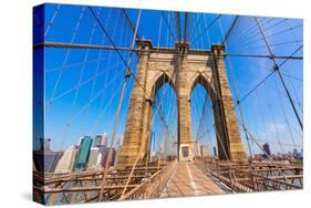 Brooklyn Bridge and Manhattan New York City US USA-holbox-Stretched Canvas