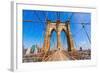 Brooklyn Bridge and Manhattan New York City US USA-holbox-Framed Photographic Print