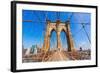 Brooklyn Bridge and Manhattan New York City US USA-holbox-Framed Photographic Print