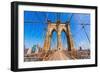 Brooklyn Bridge and Manhattan New York City US USA-holbox-Framed Photographic Print