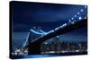 Brooklyn Bridge and Manhattan Skyline at Night Lights, NYC-Zigi-Stretched Canvas