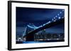 Brooklyn Bridge and Manhattan Skyline at Night Lights, NYC-Zigi-Framed Photographic Print