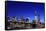 Brooklyn Bridge and Manhattan Skyline at Night, New York City-Zigi-Framed Stretched Canvas