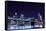 Brooklyn Bridge and Manhattan Skyline at Night, New York City-Zigi-Framed Stretched Canvas