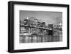 Brooklyn Bridge and Manhattan Skyline at Night, New York City-Zigi-Framed Photographic Print