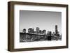 Brooklyn Bridge and Manhattan Skyline at Night, New York City-Zigi-Framed Photographic Print