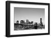 Brooklyn Bridge and Manhattan Skyline at Night, New York City-Zigi-Framed Photographic Print