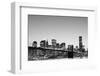 Brooklyn Bridge and Manhattan Skyline at Night, New York City-Zigi-Framed Photographic Print