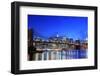 Brooklyn Bridge and Manhattan Skyline at Night, New York City-Zigi-Framed Photographic Print