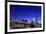 Brooklyn Bridge and Manhattan Skyline at Night, New York City-Zigi-Framed Photographic Print