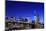 Brooklyn Bridge and Manhattan Skyline at Night, New York City-Zigi-Mounted Photographic Print