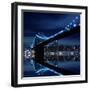 Brooklyn Bridge and Manhattan Skyline at Night-Zigi-Framed Photographic Print