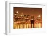 Brooklyn Bridge and Manhattan Skyline at Night-Zigi-Framed Photographic Print