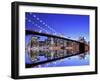 Brooklyn Bridge and Manhattan Skyline at Night-Zigi-Framed Photographic Print