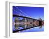 Brooklyn Bridge and Manhattan Skyline at Night-Zigi-Framed Photographic Print