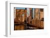 Brooklyn Bridge and Manhattan Skyline features One World Trade Center at Sunrise, NY NY-null-Framed Photographic Print