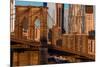 Brooklyn Bridge and Manhattan Skyline features One World Trade Center at Sunrise, NY NY-null-Mounted Photographic Print