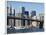 Brooklyn Bridge and Manhattan Skyline, New York City, New York, USA-Amanda Hall-Framed Photographic Print