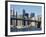 Brooklyn Bridge and Manhattan Skyline, New York City, New York, USA-Amanda Hall-Framed Photographic Print