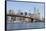 Brooklyn Bridge and Manhattan skyline, New York City, United States of America, North America-Fraser Hall-Framed Stretched Canvas