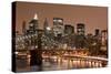 Brooklyn Bridge and Manhattan Skyline, New York City-Paul Souders-Stretched Canvas