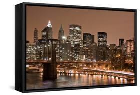 Brooklyn Bridge and Manhattan Skyline, New York City-Paul Souders-Framed Stretched Canvas