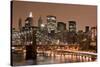 Brooklyn Bridge and Manhattan Skyline, New York City-Paul Souders-Stretched Canvas