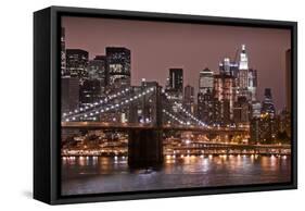 Brooklyn Bridge and Manhattan Skyline, New York City-Paul Souders-Framed Stretched Canvas