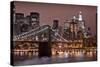 Brooklyn Bridge and Manhattan Skyline, New York City-Paul Souders-Stretched Canvas