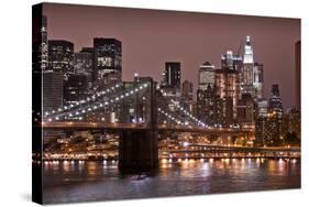 Brooklyn Bridge and Manhattan Skyline, New York City-Paul Souders-Stretched Canvas