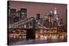 Brooklyn Bridge and Manhattan Skyline, New York City-Paul Souders-Stretched Canvas
