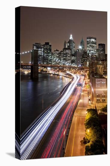 Brooklyn Bridge and Manhattan Skyline, New York City-Paul Souders-Stretched Canvas