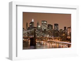 Brooklyn Bridge and Manhattan Skyline, New York City-Paul Souders-Framed Premium Photographic Print