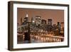 Brooklyn Bridge and Manhattan Skyline, New York City-Paul Souders-Framed Photographic Print