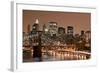 Brooklyn Bridge and Manhattan Skyline, New York City-Paul Souders-Framed Photographic Print