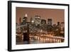 Brooklyn Bridge and Manhattan Skyline, New York City-Paul Souders-Framed Photographic Print