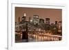 Brooklyn Bridge and Manhattan Skyline, New York City-Paul Souders-Framed Photographic Print