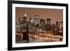 Brooklyn Bridge and Manhattan Skyline, New York City-Paul Souders-Framed Photographic Print