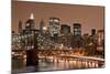 Brooklyn Bridge and Manhattan Skyline, New York City-Paul Souders-Mounted Photographic Print