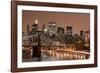 Brooklyn Bridge and Manhattan Skyline, New York City-Paul Souders-Framed Photographic Print