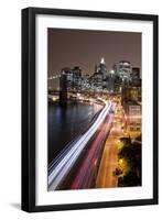 Brooklyn Bridge and Manhattan Skyline, New York City-Paul Souders-Framed Photographic Print