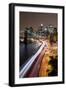 Brooklyn Bridge and Manhattan Skyline, New York City-Paul Souders-Framed Photographic Print