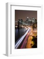 Brooklyn Bridge and Manhattan Skyline, New York City-Paul Souders-Framed Photographic Print