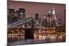 Brooklyn Bridge and Manhattan Skyline, New York City-Paul Souders-Mounted Photographic Print